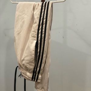 Mens Lg Adidas White Track Pant